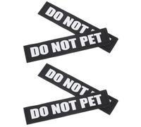DOITOOL 2 Paires Patch Réfléchissant pour Chien Do Not Pet Autocollantes Amovibles pour Harnais et Vêtements Extérieur Accessoires Durables et Visibles pour Sécurité Nocturne