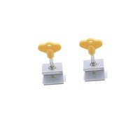 DOITOOL 2 Pcs Verrou de Sécurité Fenêtre Coulissante Boucle de Verrouillage pour Garçon et Filles Protection Contre le Cambriolage pour Maison Bureau