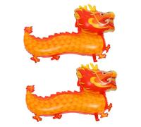 DOITOOL 2 pièces Ballons Dragon Chinois pour Nouvel An et Fête Du Printemps Décorations Ludiques et Résistantes pour Fête Anniversaire et Célébration