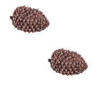 DOITOOL 2 Pièces Boîte de Rangement Discrète Forme de Pomme de Pin Cache Clé Extérieur Simulé pour Stocker Clés et Petits Objets Accessoire Décoratif de Jardin