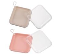 DOITOOL 2 Pièces Boîte de Rangement pour Faux Ongles Pressés Compartiments Multiples en Plastique, Design Portable pour Artistes Professionnels ou Usage à Domicile