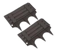 DOITOOL 2 Pièces Bordure de Jardin Plastique Panneaux de Clôture Extérieure Imitation Bois pour Protection des Plantes Barrière Potager et Délimitation Parterre Clôture Anti-Intrusion