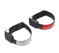 DOITOOL 2 Pièces Bracelet Lumineux de Sécurité LED en Nylon Léger et Portable pour Course Nocturne Haute Visibilité et Batterie Bouton Incluse
