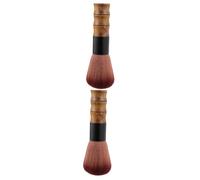 DOITOOL 2 Pièces Brosse à Cheveux Brosse à Épousseter Fournitures De Coiffure Brosse Pour Cheveux Fins Brosse à Cheveux De Barbier Brosse D'épilation Salon Manche En Bois Utilitaires