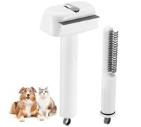 DOITOOL 2 pièces Brosse Démêlante pour Animaux Brosse de Toilettage Polyvalente pour Chiens et Chats Accessoires Légers Trois Têtes pour Poils Courts et Longs