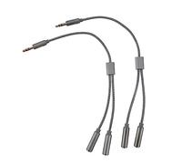 DOITOOL 2 pièces Câble Audio Splitter Nylon Tressé de Adaptateurs pour Écouteurs Stéréo Compatible Majorité des Dispositifs Numériques Durable et à Usure