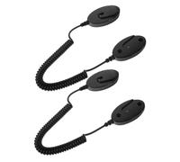 DOITOOL 2 pièces Câble Rétractable Perte pour Télécommande TV Laisse Auto Adhésive avec Ressort Extensible Attache Mobile Pratique pour Maison et Bureau Lot de Noir