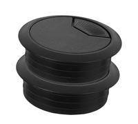 DOITOOL 2 pièces Cache Câble Bureau Noir Lot de Grommets Plastique pour Organisateur de Câbles Couverture de Trou de Bureau de Gestion de pour Espace de Travail Organisé