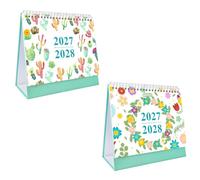 DOITOOL 2 Pièces Calendrier Mensuel de 2027-2028 Planificateur, Botanique | Marquage des Jours Fériés, Écriture Fluide, Papier Résistant aux Bavures, pour Bureau et Étude