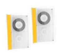 DOITOOL 2 Pièces Cassette Audio Vierge 45 en Plastique avec Boîtier Transparent, Compatible Polyvalente pour Création Musicale et Prise de Notes