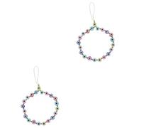 DOITOOL 2 Pièces chaîne de téléphone portable oeil du diable Perles trousse bandoulière telephone portable lanière telephone dragonne de téléphone mauvais yeux sangle de téléphone portable