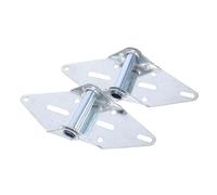 DOITOOL 2 pièces Charnières Robustes pour Porte de Garage Accessoires Métalliques Haute Résistance de Rechange pour Usage Résidentiel et Commercial Fixation Inférieure Fiable