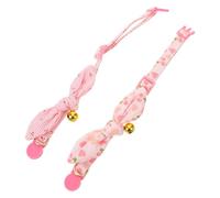 DOITOOL 2 Pièces Collier pour Animaux Rose avec Clochette, Réglable | Chien et Chatte, Entretien Facile, Usage Quotidien et Anniversaire, Métal Discret, Style Bijou