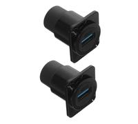 DOITOOL 2 Pièces Connecteur USB 3.0 de Panneau en Métal PC, Montage Fixe | Extension de Port pour Câbles USB et Webcams, Raccord Traversant pour Tableaux de Commande et Boîtiers Industriels