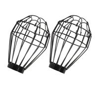 DOITOOL 2 Pièces Couvercle de Lampe Chauffante Facile à Installer Retirer pour Reptiles en Fil de Fer Noir Abat-Jour Anti-brûlure pour Terrarium Créatif et Chic