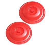 DOITOOL 2 Pièces Couvercle Rond Léger en Plastique Rouge Résistant la Déformation Haute Étanchéité pour Poubelle Extérieure et Seaux D'eau Cuisine et Usines