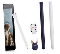 DOITOOL 2 pièces Couvre Stylo pour Pencil Génération Protection et Glisse avec Design Animal Mignon Compatible et Pratique