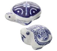 DOITOOL 2 pièces Décoration Aquarium Flottante Tortue Artificielle Ornement Léger et Résistant pour Bassin et Étang Sculpture Animale Créative pour Aménagement Paysager Accessoire Poisson