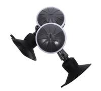 DOITOOL 2 Pièces Diffuseur à Bulles, Aération Douce et Débit Uniforme | Plastique Noir, Format Compact Plat, Ventouse Intégrée, Microperforations Nanométriques pour Bassins Domestiques