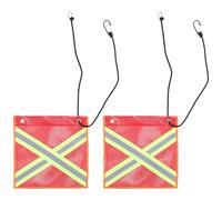 DOITOOL 2 Pièces Drapeau de Sécurité Réfléchissant Rouge 30x30cm pour
