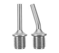 DOITOOL 2 Pièces Embouts de Stylo pour Peinture Diamant, Acier Inoxydable | Pointe Droite et Coudée, Sélection Polyvalente pour Projets D'art Diamant, Stabilité Renforcée, Argenté