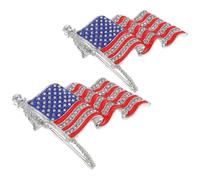 DOITOOL 2 Pièces Épingle Drapeau Américain en Alliage Léger et Portable Design Patriotique Élégant, pour Célébrer le 4 Juillet Fête de L'indépendance