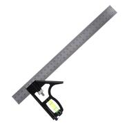 DOITOOL 2 pièces Équerre Combinaison Inox Outil de Mesure Précis pour Charpentiers et Menuisiers Professionnel Ergonomique