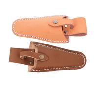 DOITOOL 2 Pièces Étui Cuir Robuste pour Sécateurs et Outils de Jardinage Housse Protectrice Vintage pour Haies Porte Outil Ceinture Pratique pour Coupe Branches Lot de Marron et Jaune