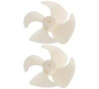 DOITOOL 2 Pièces Hélice de Ventilateur de Réfrigérateur 4 Pales, Axe | Installation Facile, Circulation D’air Renforcée, Pièce Beige pour Évaporateur et Congélateur, Faible Bruit