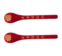 DOITOOL 2 Pièces Masseur Long Manuel pour Corps, Marteau de Massage Rouge | Relaxation au Bureau, Contrôle Facile du Tapotement, Flanelle Latex Haute Élasticité, Notice