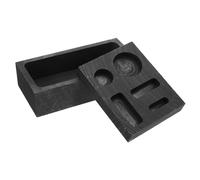 DOITOOL 2 Pièces Moule à Lingots en Graphite 1kg 5-en-1 pour Coulée | Aluminium et Laiton, Fusion Propre, Moulage Précis, Développement D’alliages, Processus de Raffinage