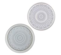 DOITOOL 2 pièces Moule Silicone pour Dessous de Décoratif Moule Réutilisable pour Création DIY Résistant et Facile à Démouler pour Décoration Maison et Artisanat Créatif