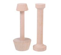 DOITOOL 2 pièces Moules à Tartelette Bois Tampon Double Face pour Pâte à Outil de Pâtisserie Compact et Léger pour Façonner Coques de Tartelettes Aux Œufs