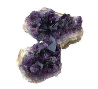 DOITOOL 2 Pièces Ornement en Cristal Violet, Petit Amas Décoratif | Finition Noble et Élégante, Brillance Raffinée, Texture Délicate, pour Jardinage et Création de Bijoux