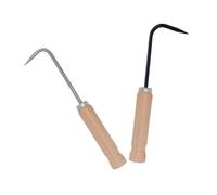 DOITOOL 2 pièces Outil de Désherbage Acier Inoxydable avec Manche Bois Gouge Robuste pour Extraire Les Racines au Jardin Pelouse et Parc