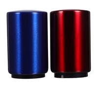 DOITOOL 2 pièces Ouvre-bouteille de Bière Automatique Inox Compact Ouverture Rapide sans Dommage Portable pour Maison Pique- et Randonnée Lot de Rouge et Bleu