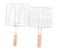 DOITOOL 2 pièces Panier à Griller Inoxydable pour Barbecue Extérieur Filet Réglable pour Poisson Steak et Légumes Outil Polyvalent pour Camping et Repas Plein Air