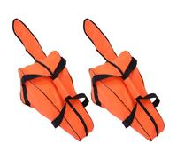DOITOOL 2 Pièces Paquet de Rangement pour Tronçonneuse, 102x26,5x24 CM, | Compartiment Intérieur Spacieux, Sangles de Portage, Protection L'humidité, Rangement Rapide, Orange