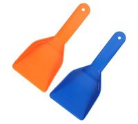 DOITOOL 2 pièces Pelle à Neige Spatule Dégivrage Réfrigérateur et Grattoir Givre Polyvalent avec Poignée Confortable pour Voiture et Nettoyage Jaune et Bleu