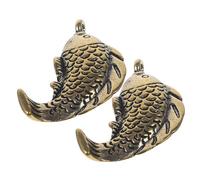 DOITOOL 2 Pièces Pendentif Forme de Carpe de Porte Clés Créatifs Accessoires de Décoration Uniques Élégants pour Sacs Clés
