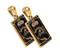 DOITOOL 2 Pièces Pendentifs Inoxydable Vintage Carte de Tarot Charms Accrocheurs pour DIY Clé Sac