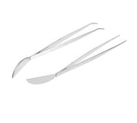 DOITOOL 2 pièces Pinces à Bonsaï Inoxydables avec Spatule Outil de Plantation Pratique Antirouille pour Jardinage de Plantes Grasses et Terrariums Poignée Ergonomique Antidérapante