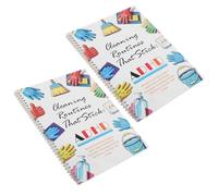 DOITOOL 2 Pièces Planificateur Portable sans Date pour Bureau et Maison, Carnet Minimaliste en Papier Qui Empêche Bavures D'encre, pour Organiser Tâches de Nettoyage
