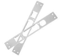 DOITOOL 2 pièces Plaque de Gâche Métal pour Porte Blindée Renfort Sécurité Inox Réparation et Fixation Serrure pour Portes Extérieures Résidentielle et Commerciale