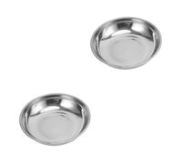 DOITOOL 2 Pièces Plateau de Pesée Acier Inoxydable Plat Ronde pour Échelle de Bijoux Cuisine pour Utilisation Extérieure Facile Entretenir
