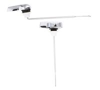DOITOOL 2 pièces Poignée de Réservoir Toilette Abs et Aluminium Levier de Chasse Eau Ajustable pour Réservoir Avant et Latéral Kit Remplacement Facile à Installer