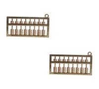 DOITOOL 2 Pièces Porte Clés Pendentif Abacus Laiton Créatif Accessoires Mathématiques Diy Unique pour Clés de Voiture et Artisanat