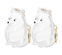 DOITOOL 2 Pièces Porte-clés Transparent en Abs Forme Bouteille pour Conservation de Poils de Chien Poméranien, Porte-médaillon Commémoratif Pratique pour Voyage et Paquet à Main