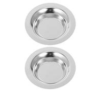 DOITOOL 2 Pièces Pot de Fonte de Cire en Acier Inoxydable Argenté, Chauffe-Cire Stable et Polyvalent pour Fondants Parfumés, Design Rond Élégant Adapté pour Boutique et Bureau
