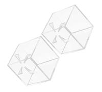 DOITOOL 2 Pièces Présentoir Transparent en Acrylique, Support Stable | Base à Quatre Branches, Ouverture Coulissante Pratique, pour Balles Souvenirs Personnalisées, Vitrines et Salles D'exposition